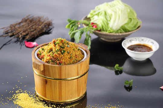 风干牛肉炒小米