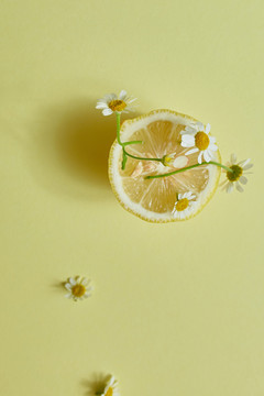 柠檬插花