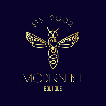 金色蜜蜂logo插图