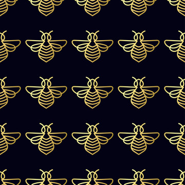 可爱蜜蜂排列背景