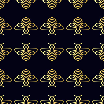 可爱金色蜜蜂背景