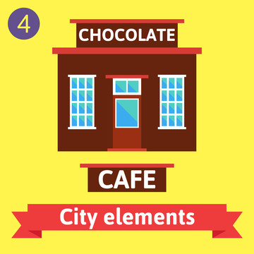 城市咖啡厅插图