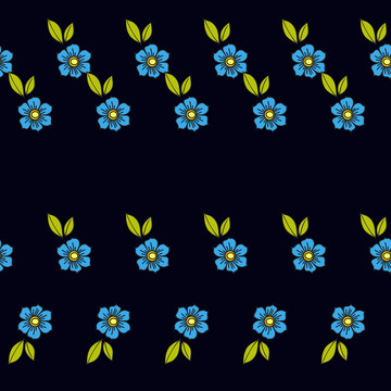 蓝色花卉盛开背景