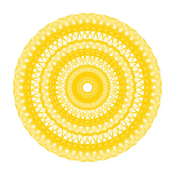 黄色扭索状花纹插图