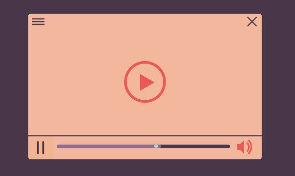紫色视频播放边框插图