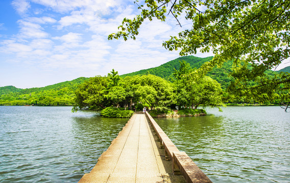 杭州湘湖风景区古纤道