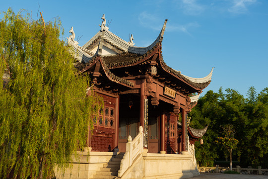 中式建筑古戏台景观