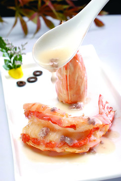 鹅肝酱焗大明虾