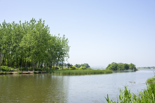 南京江宁佘村水库风光