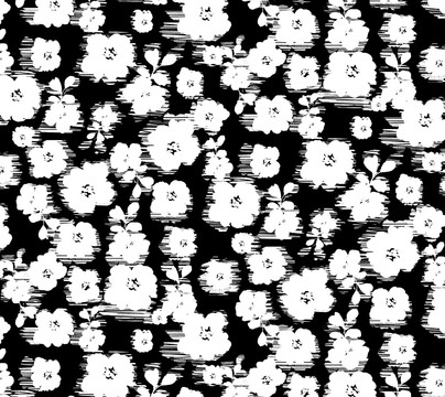 TIF分层黑白花朵服装家纺图