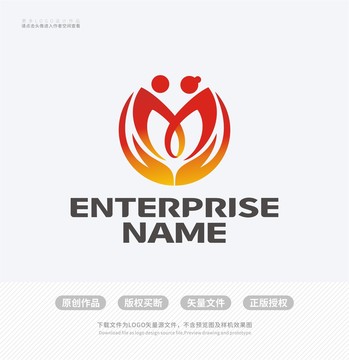 养老敬老服务LOGO标志