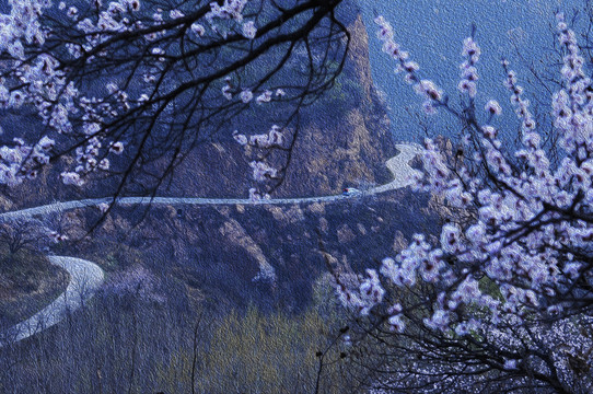 客房卧室装饰仿油画小品