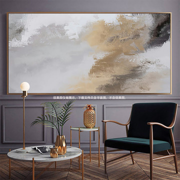 抽象油画装饰画轻奢手绘极简画