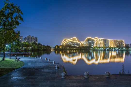 杭州白马湖夜景
