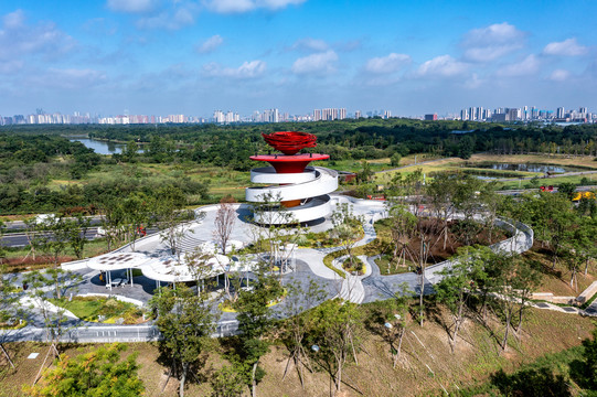 成都青龙湖火炬观景台揽景台