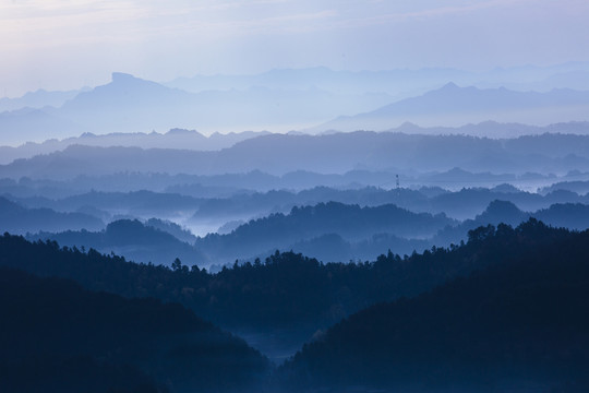 水墨远山