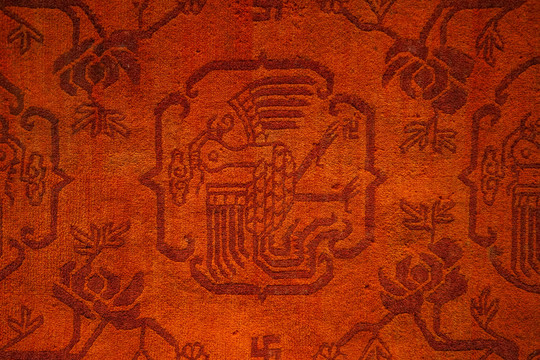 清代地毯图案地毯花纹红地毯