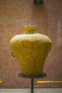 双耳彩陶壶古代陶器古陶器