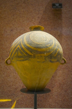 四大圈纹彩陶壶古代陶器古陶器