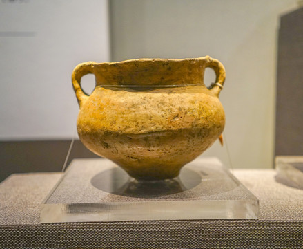 寺洼文化双耳彩陶罐古代陶器
