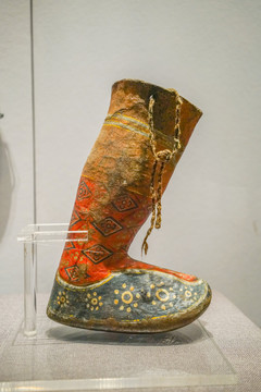 元代西藏皮靴西藏文化藏靴