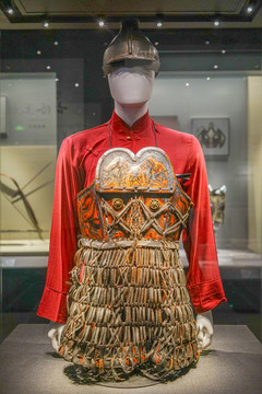 元代西藏藤甲古代盔甲