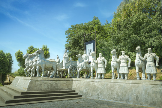 无锡三国城三国人物雕塑群
