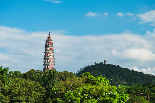 顺德大良青云塔与太平塔风景