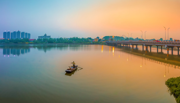 亳州涡河全景图