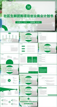 社区生鲜团购项目计划书PPT