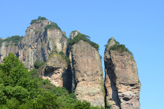 雁荡山灵峰景区蜡烛峰双笋峰