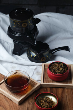 小罐茶红茶特写