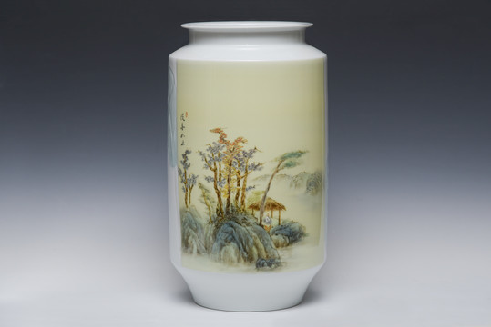 景德镇山野村人陶瓷花瓶
