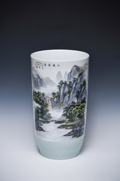 景德镇山水陶瓷瓶