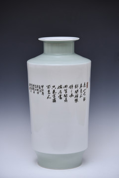 景德镇诗文陶瓷瓶