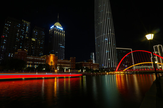 天津海河夜景