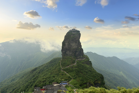 贵州梵净山的新金顶风光