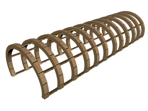 木质拱形长廊