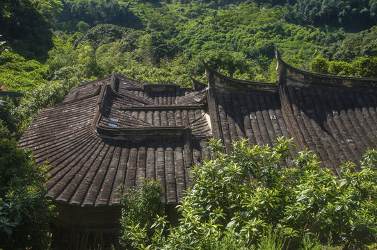 郑文存故居屋顶样貌