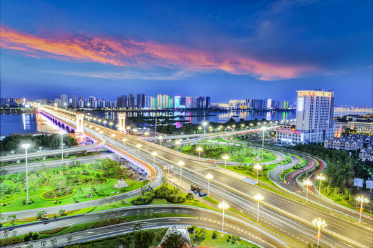 北京路大桥夜景