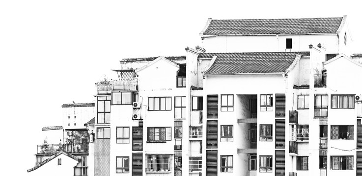 黑白建筑摄影