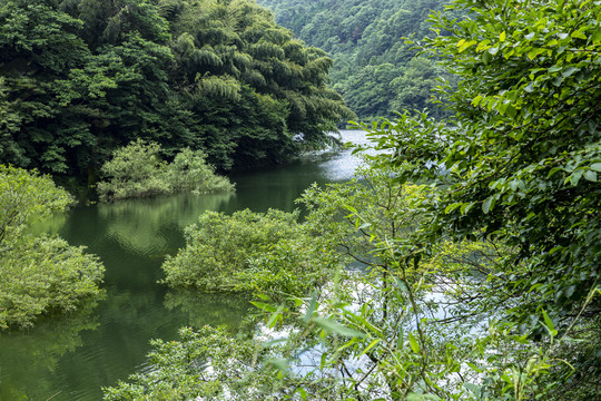 庐山人工湖风光