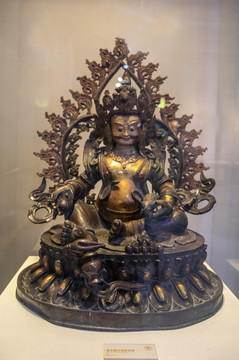 清代鎏金藏传佛教佛像