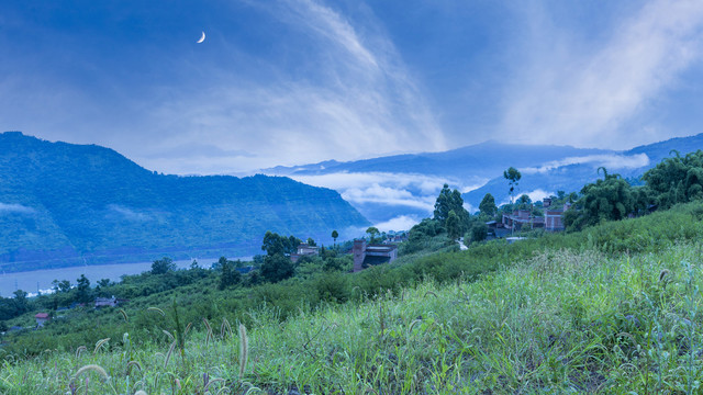 四川宜宾金沙江向家坝库区风景