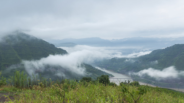 宜宾金沙江向家坝库区风景