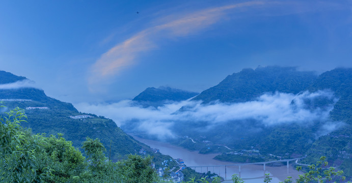 宜宾金沙江向家坝库区风景