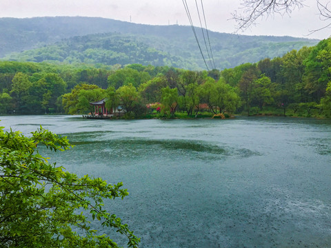 江苏南京钟山风景区紫霞湖