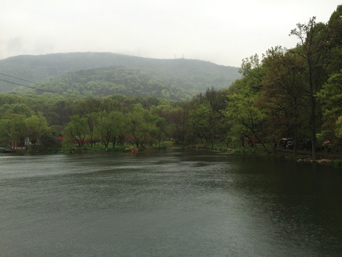 江苏南京钟山风景区紫霞湖