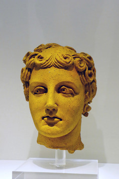 古罗马年轻男子头像献祭品