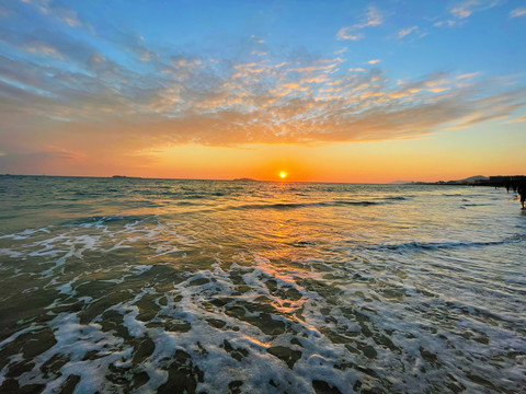 三亚海边日落夕阳